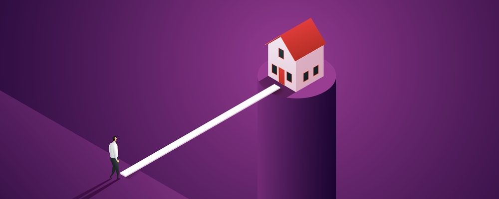 Businessman,Walked,To,Bridge,To,Cross,To,House,In,The